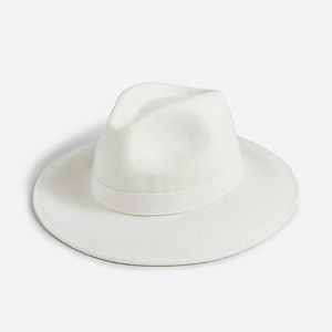 J.Crew Western Fedora Wool hat with grosgrain ribbon BK122